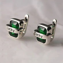 Load image into Gallery viewer, MEWANRY Prevent Allergy LUCK Green Zircon Earrings for Women Vintage Geometric Charming Simple Punk Chic Birthday Jewelry Gifts
