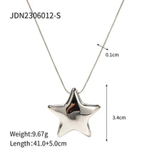 Load image into Gallery viewer, Uworld Waterproof Non Tarnish 18K Gold Plated Stainless Steel Women Star Shape Hollow Pendant Necklace Collares Para Mujer
