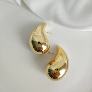 Modern Jewelry New Silver Plated Gold Color Teardrop Earrings for Women Girl Gift Hot Sale Popular Ear Accessories