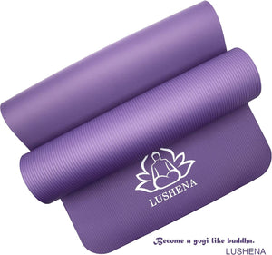 NBR Thick Yoga Mat for Women Men, Non Slip Durable Exercise Mats for Home Workout Floor Gym, 72" X 24" X 2/5"