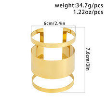 Load image into Gallery viewer, Exaggerated Africa Ethnic Smooth Big Heavy Metal Hollow Out Wide Cuff Open Bangles Women Punk Arm Bracelet Grunge Jewelry Men
