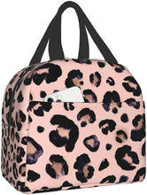 Load image into Gallery viewer, Lunch Bag for Women Leopard Print Cheetah Pink Insulated Lunch Box Cooler Tote for Adult Kids Work Office School Picnic Reusable
