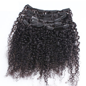 Mongolian Kinky Curly Clip-Ins  Remy Human Hair Natural - Two-One-Fifth Co.