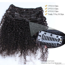 Load image into Gallery viewer, Mongolian Kinky Curly Clip-Ins  Remy Human Hair Natural - Two-One-Fifth Co.
