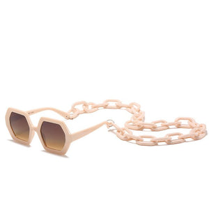 Chic Vintage Hexagon Chain Sunglasses - Two-One-Fifth Co.