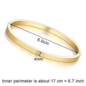 Trendy Titanium Gold Crystal Bangle - Two-One-Fifth Co.