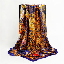 Load image into Gallery viewer, Designer Women Silk Scarf Square Chain Print - Two-One-Fifth Co.
