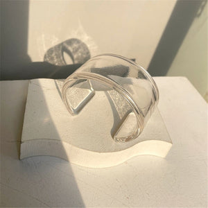 Geometric Design Transparent Acrylic Resin Bracelet - Two-One-Fifth Co.