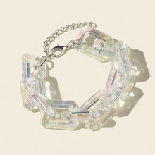 Load image into Gallery viewer, Clear Geometric Square Chain Bangle - Two-One-Fifth Co.
