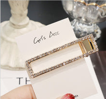 Load image into Gallery viewer, Luxury Full Crystal Waterdrop Square Hair Clip - Two-One-Fifth Co.
